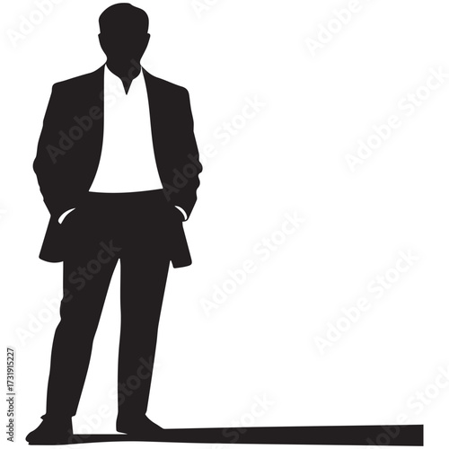 silhouette of a businessman