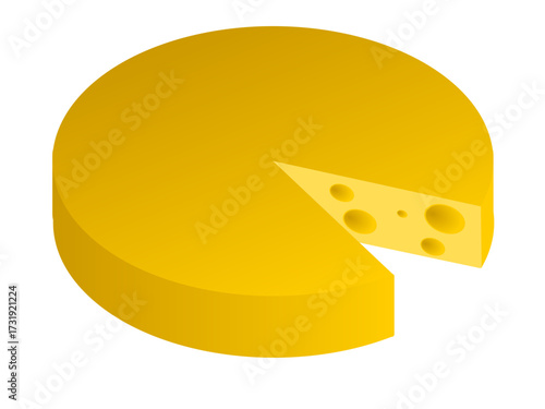 Cheese Wheel Vector