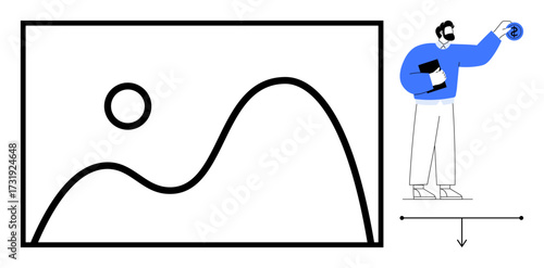 Person reviewing a graphic chart, analyzing patterns, and extracting insights. Ideal for data interpretation, business analytics, presentations, education, forecasting, consulting