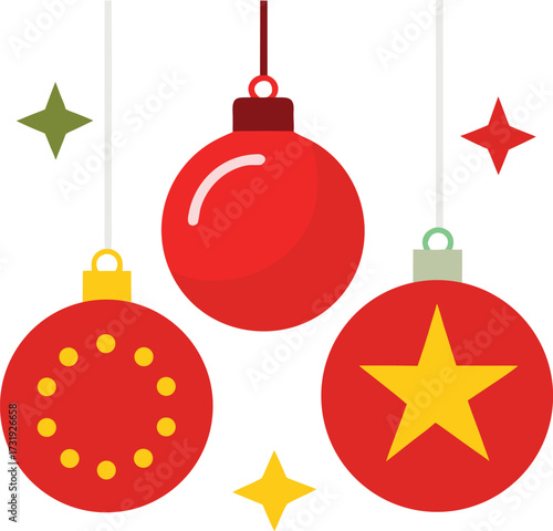 set of christmas balls