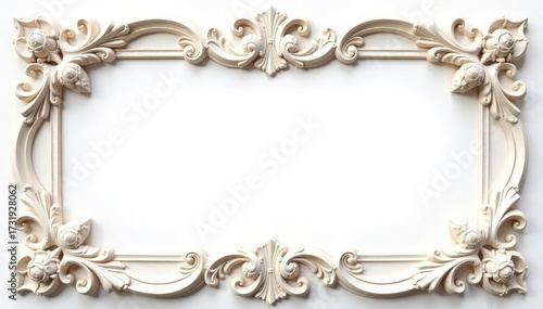 Crisp white background showcasing Roman-style ornamentation , culture, elegant