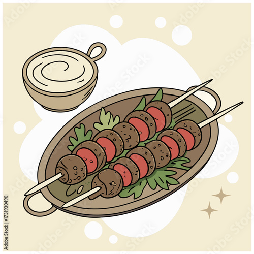 Luxurious Ramadan iftar table spread with lanterns, assorted savory and sweet dishes, glowing ambient lighting