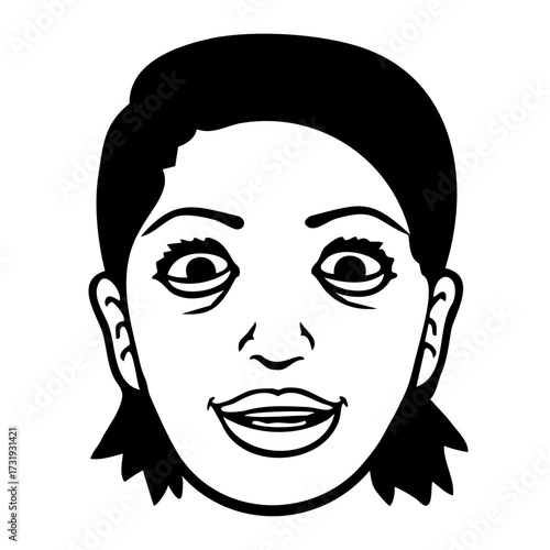 Crazy Girl Mean Face Mad Maniac Laugh Eyes Weird