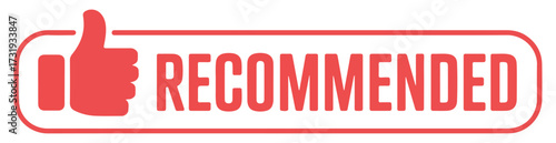 thumb up recommendation icon badge