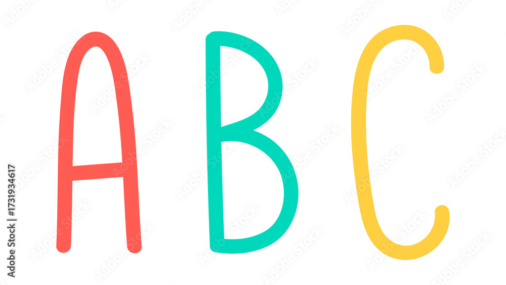 Fototapeta premium Colorful ABC typography design element