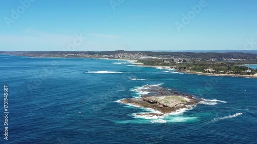 Swansea coast on Australia on Pacific ocean – delta of lake Macquarie channel.