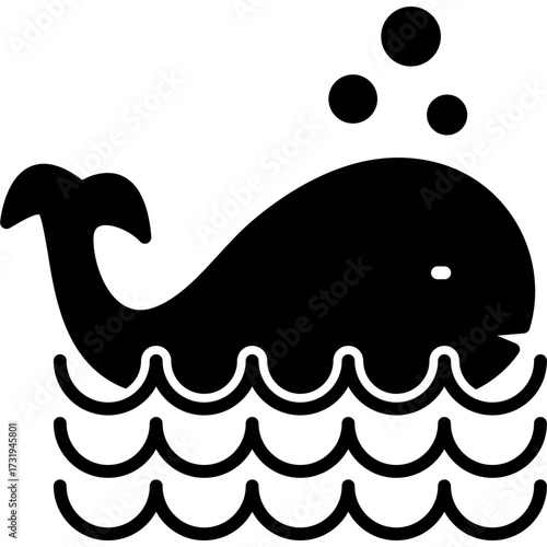 Canvas Print Whale Icon
