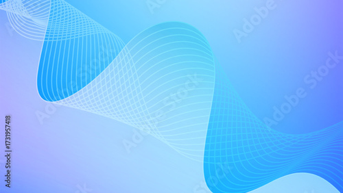 Abstract flowing blue and purple gradient background with subtle light patterns and soft curves