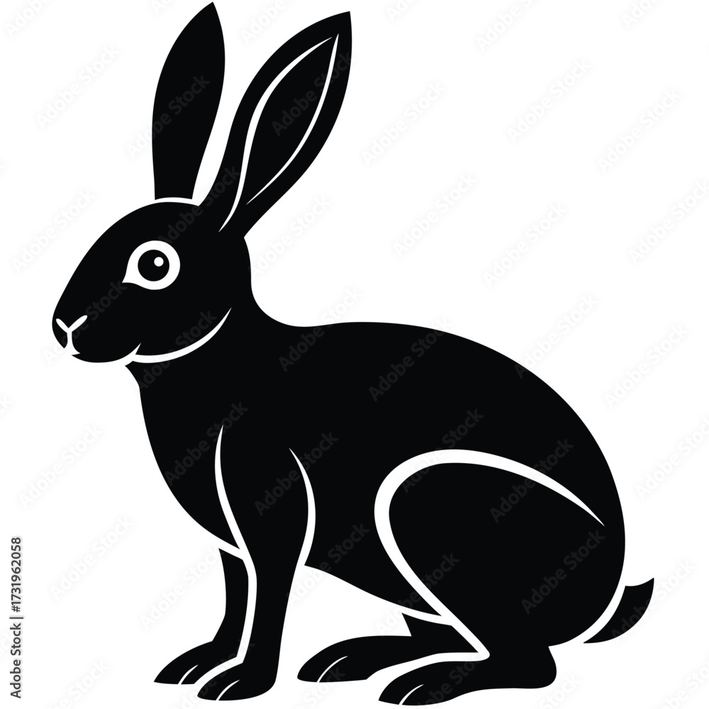 Obraz premium hare vector icon on white background