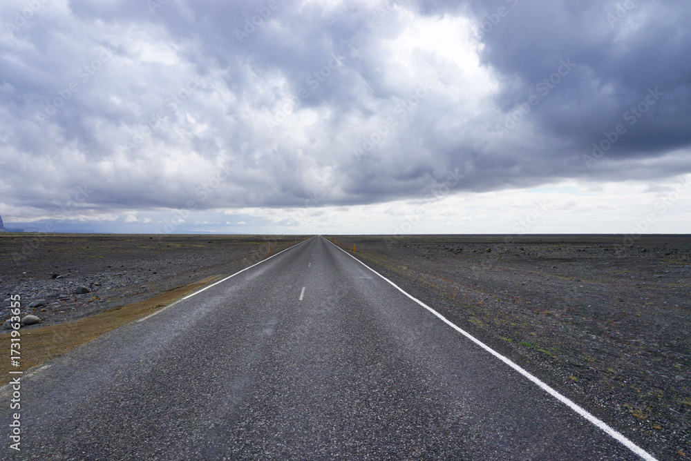 Naklejka premium Ice floes, glacier, glacier tongue, glacier lake, sunny, cloudy, morning mood, mountains, panorama, reflection, aerial view, summer, Svinavellsjoekull, Skaftafell, Vatnajoekull National Park, Iceland