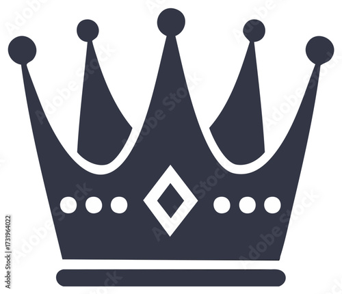 Simple royal crown icon a symbol of royalty leadership and monarchy vector illustration