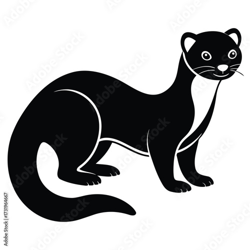 weasel vector icon on white background