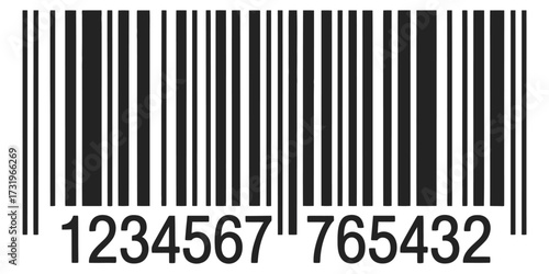 EAN 13 gtin barcode illustration for digital scanning and inventory management
