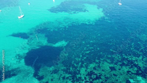 Wallpaper Mural Aerial 4k drone footage of Spiaggia di Mondello in Sicily, Italy, featuring pristine sandy beaches, crystal-clear turquoise sea, coastal scenery, and Mediterranean landscapes Torontodigital.ca