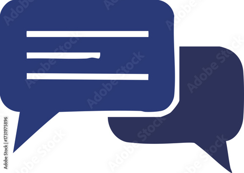 Communication bubbles illustration conveying conversation and interaction