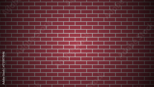 Simple red brick wall background with clean lines and symmetry, perfect for design, texture and construction themes