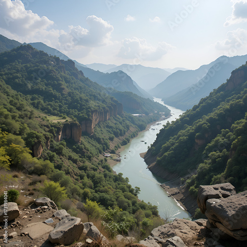 The infamous Chambal Valley near Chambal River, known as paradise of dacoits in the past.
