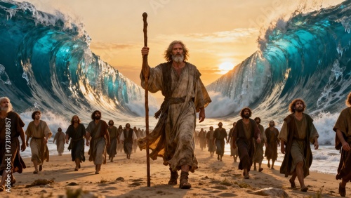 모세가홍해를가르는성경속기적장면