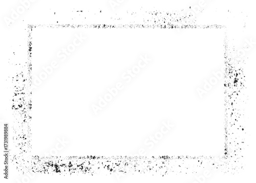 Grunge photo frame template, black ink brush painting blank frame border. vector grunge black frame with white background. black ink brush painting blank frame border.