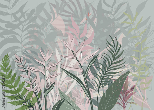 Nature Art Tropical Wall Mural  Luxury Wallpapers 