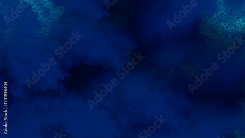 Blue and teal abstract background with smoky textures.