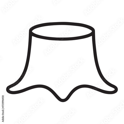 Tree Stump Outline Vector for Ecology and Forestry Design