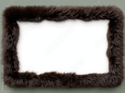 Blank signboard made of fur...