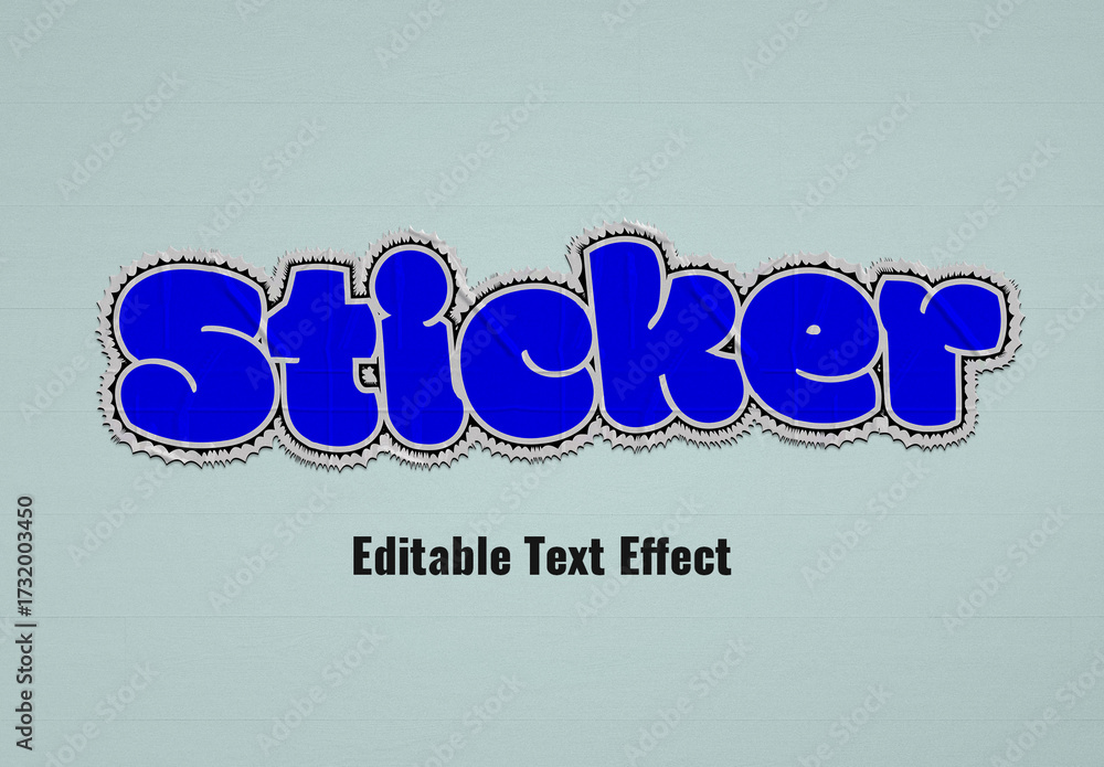 Sticker Text Sample Editable Sticker Style Text Effect Stock Template | Adobe Stock