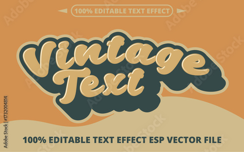 Vintage Retro Text Effect Design