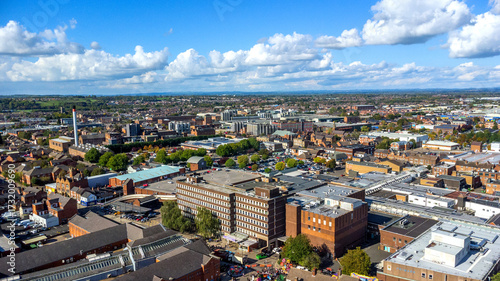Obraz na plátne Aerial view of Burton upon Trent England