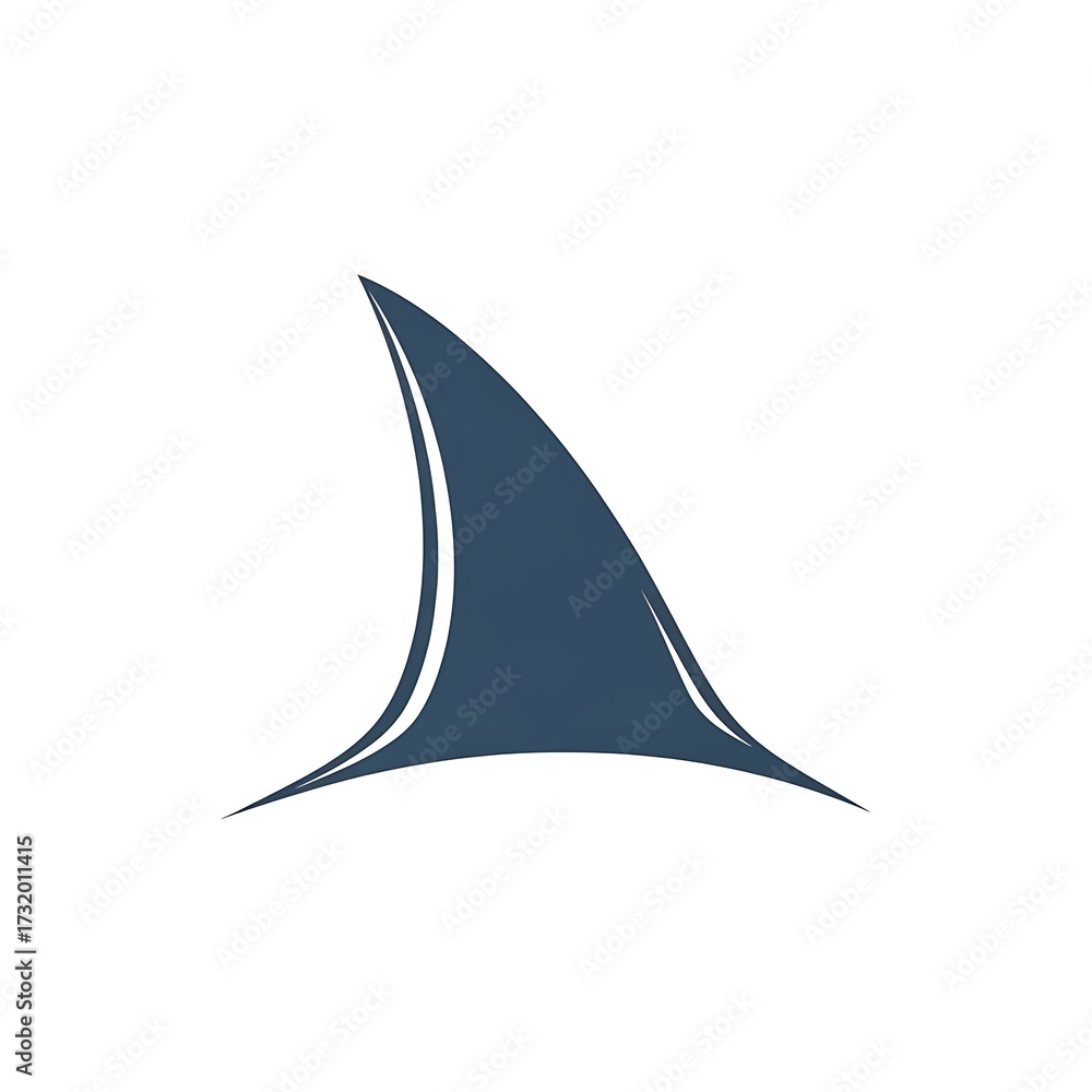 Fototapeta premium Shark Fin Logo Design Minimalist.