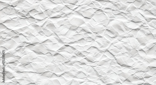 Crumpled White Paper Texture Background