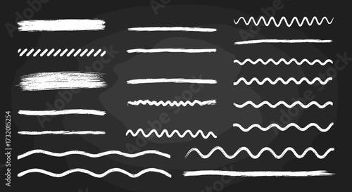 Wallpaper Mural A collection of hand drawn chalk line and doodle elements on a blackboard. Torontodigital.ca