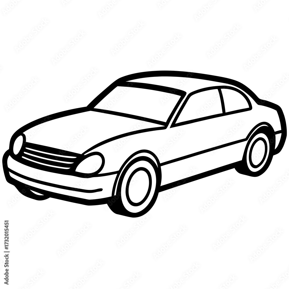 Fototapeta premium black car isolated on white