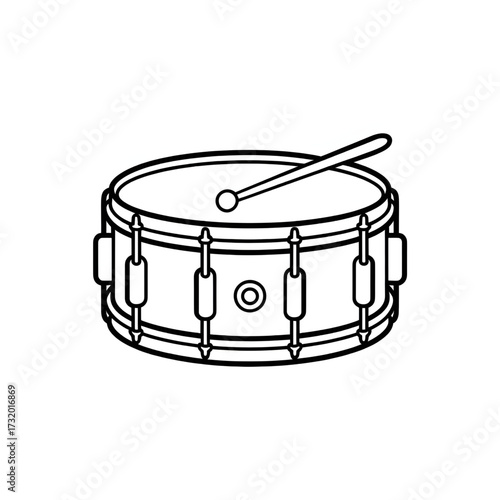 A snare drum illustration vector style coloring book