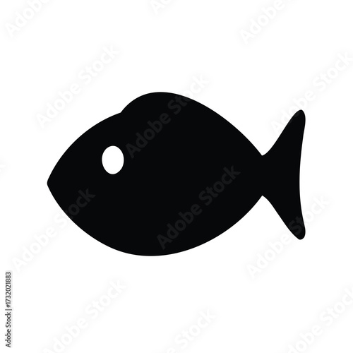 Minimalist illustration of a spadefish swimming, isolated on a clean white backdrop