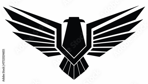 Bold black eagle emblem symbolizes power, freedom, and corporate identity for modern brands.