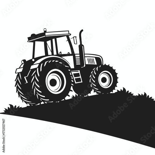 tractor isolated on white
