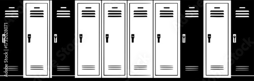 vector flat background of school lockers
