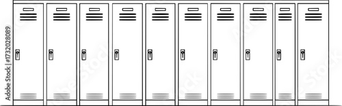 vector flat background of school lockers
