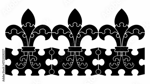 Elegant fleur-de-lis pattern, a timeless symbol of French royalty, perfect for adding a touch of classic style to your designs and creative projects