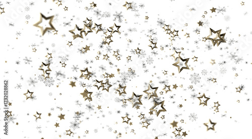Sparkling gold stars and sn...