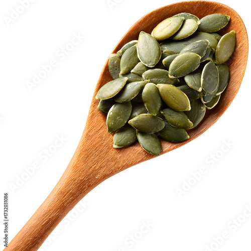 pumpkin seeds in a spoon