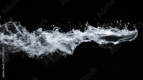 Wallpaper Mural Water splash, black background, ad design Torontodigital.ca