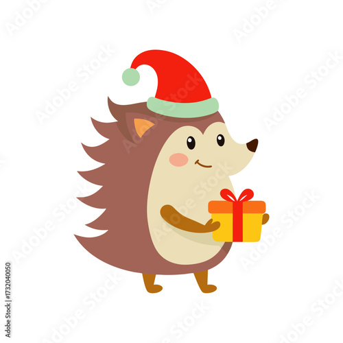 santa claus with a gift