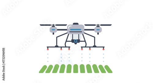 Precision agriculture with drone spraying crops for agricultural automation