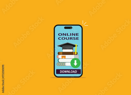 Online courses e-learning vector banner,digital education through internet
