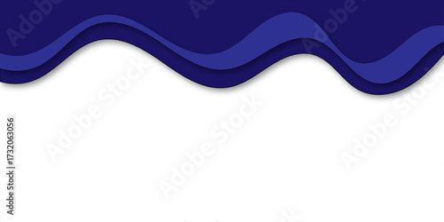 Abstract layered wave design in soft blue  tones, creating a smooth gradient and 3D paper-cut effect. Minimalist style ideal for modern backgrounds, banners, or creative graphic compositions.	