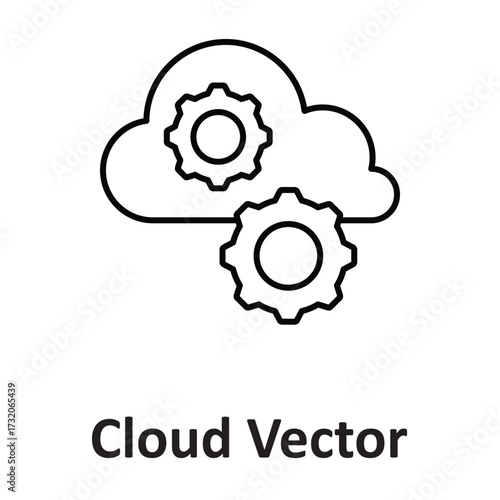 Cloud Vector Icon which can easily modify or edit