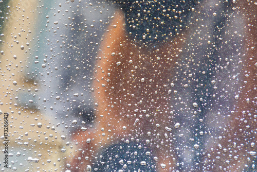 Wallpaper Mural pattern of raindrops on a metal surface Torontodigital.ca